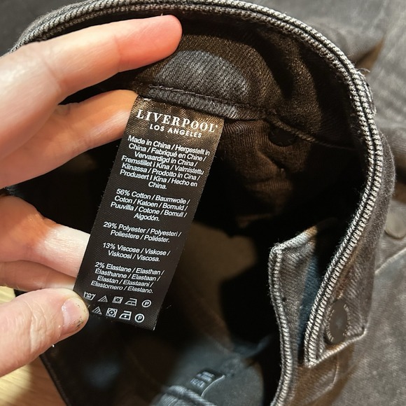 Liverpool black button fly straight jeans 31 - Picture 4 of 6